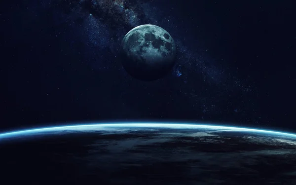 Maa ja kuu. Elementit tämän kuvan kalustettu NASA — kuvapankkivalokuva