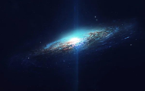 Kozmikus művészet, sci-fi tapéta. A mélyűr szépsége. Galaxisok milliárdjai az univerzumban. A kép elemeit a NASA bocsátotta rendelkezésre — Stock Fotó