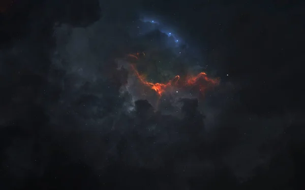 Nebulosa. papel de parede ficção científica, planetas, estrelas, galáxias e nebulosas em imagem cósmica impressionante. Elementos desta imagem fornecidos pela NASA — Fotografia de Stock