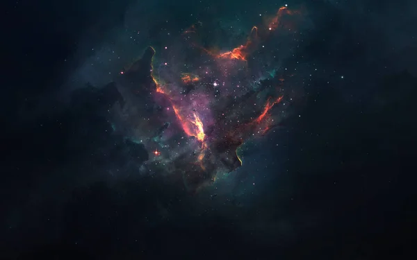 Spaţiu adânc. Imagini de fundal science fiction, planete, stele, galaxii și nebuloase într-o imagine cosmică minunată. Elemente ale acestei imagini furnizate de NASA — Fotografie, imagine de stoc