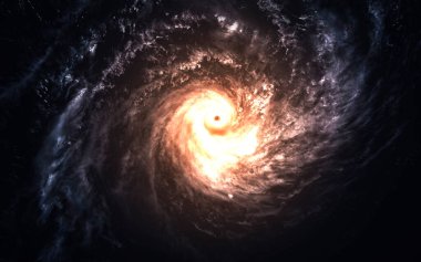 Galaksi, muhteşem bilim kurgu duvar kağıdı. Bu görüntünün elementleri NASA tarafından desteklenmektedir