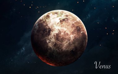 Venüs. Güneş sisteminin müthiş kaliteli gezegenleri. 5K 'deki kusursuz bilim görüntüsü. Bu görüntünün elementleri NASA tarafından desteklenmektedir