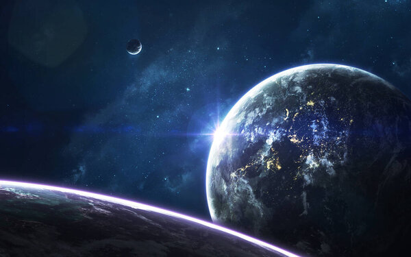 Deep space, beauty of endless cosmos. Science fiction wallpaper. Elements of this image furnished by NASA