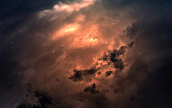 Nebulosa en algún lugar de la Vía Láctea. Imagen de espacio profundo, fantasía de ciencia ficción en alta resolución ideal para papel pintado e impresión. Elementos de esta imagen proporcionados por la NASA — Foto de Stock