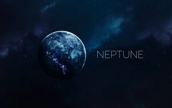 Neptunus. Science fiction utrymme tapeter, otroligt vackra planeter, galaxer, mörk och kall skönhet i oändliga universum. Delar av denna bild tillhandahålls av NASA — Stockfoto