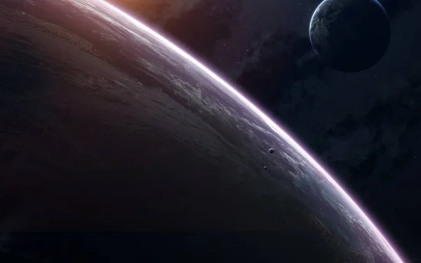 Imagini de fundal spațiale science fiction, planete incredibil de frumoase, galaxii, frumusețe întunecată și rece a universului nesfârșit. Elemente ale acestei imagini furnizate de NASA — Fotografie, imagine de stoc
