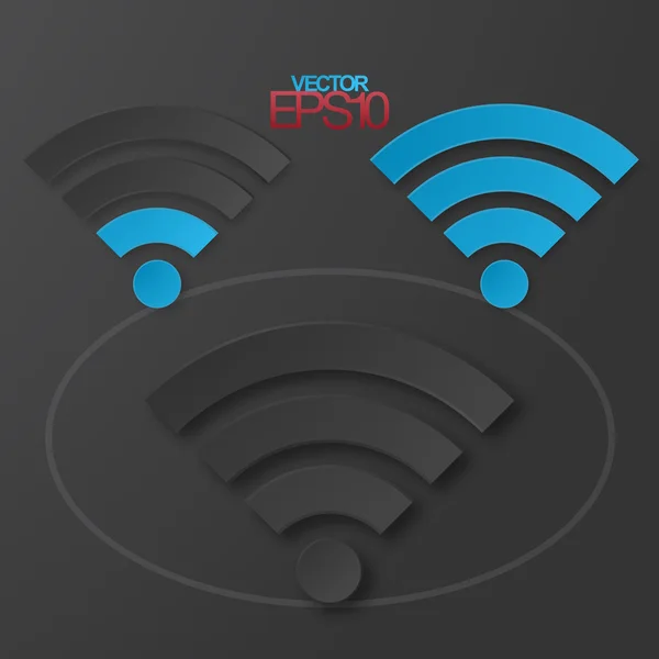 Moderno piso minimalista diseño wifi — Vector de stock