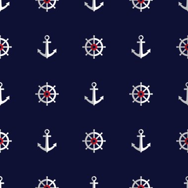 Çapa ve helms ve deniz tarzı seamless modeli