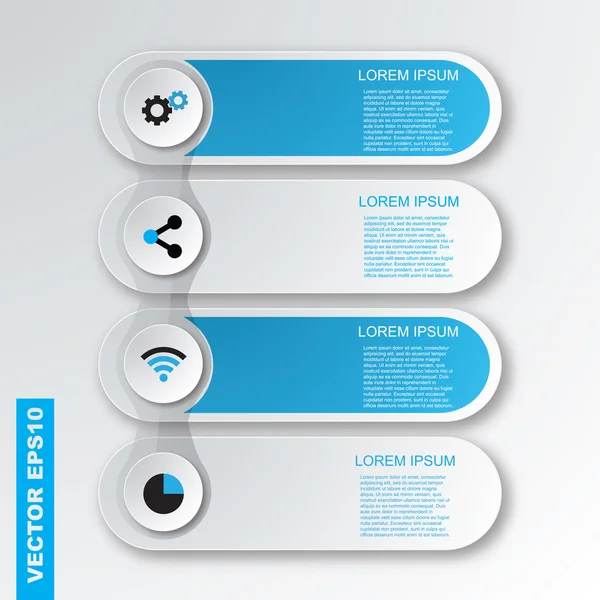 Elementos modernos de infográficos de design plano — Vetor de Stock