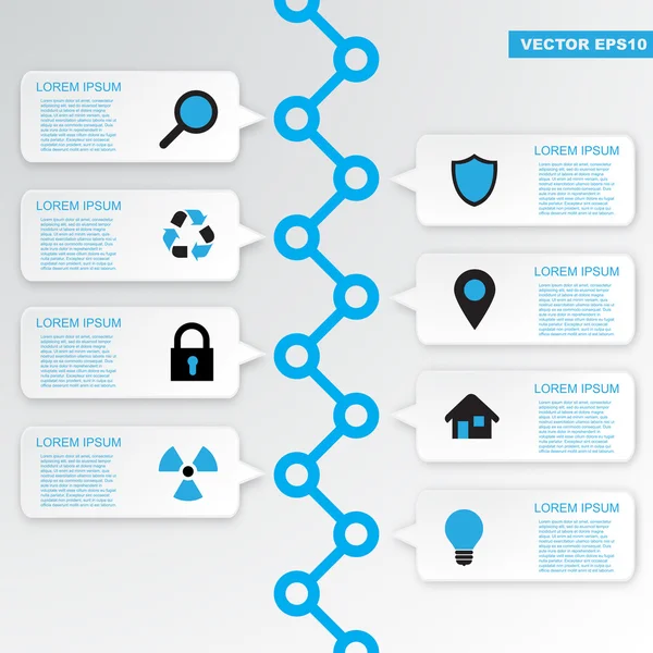 Éléments d'infographie design plat moderne — Image vectorielle