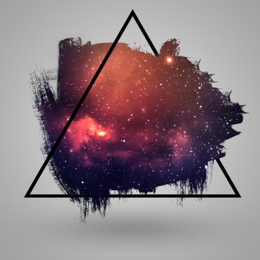 Motivational quote at deep space background. Artistic design for cards and posters