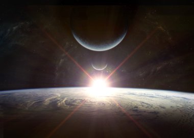 güzel Uzay arka plan. Bu görüntü nasa tarafından döşenmiş unsurları