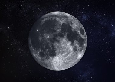 Güneş sistemi - gezegen ay. Nasa tarafından döşenmiş bu görüntü unsurları