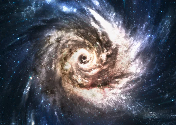 Neuvěřitelně krásná spirální galaxie někde v hlubokém vesmíru — Stock fotografie