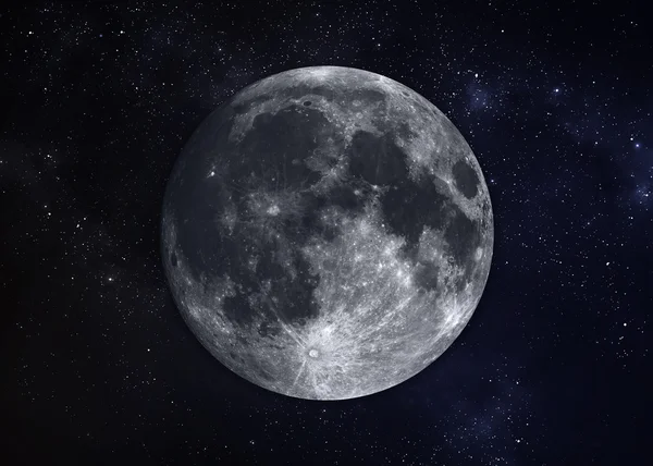 Système solaire - Planète Lune. Éléments de cette image fournis par la NASA — Photo