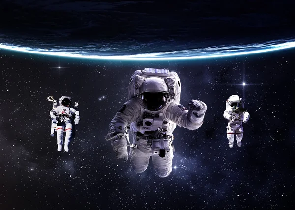 Astronaut in outer space. Elements of this image furnished by NASA. — Stock Photo, Image