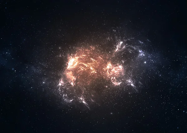 Stjärnan sätter i rymden många ljusår från jorden — Stockfoto