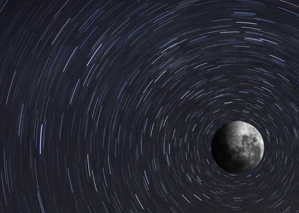 Высококачественное изображение луны. Элементы этого изображения предоставлены НАСА — стоковое фото