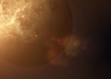 Shot of Venus taken from open space. Collage images provided by www.nasa.gov.