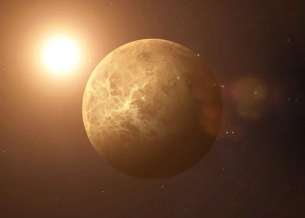 Shot of Venus taken from open space. Collage images provided by www.nasa.gov.