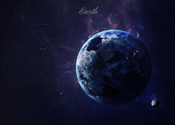 Jorden från rymden som visar alla de skönhet. Extremt detaljerad bild, inklusive delar av Nasa. Andra riktlinjer och planeter tillgängliga. — Stockfoto