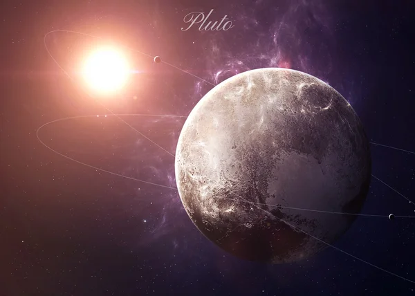 Pluto ile uyduları uzaydan gösterilen tüm onlar güzellik. Son derece ayrıntılı görüntü, NASA tarafından döşenmiş öğeler dahil olmak üzere. Diğer yönler ve gezegenler kullanılabilir.