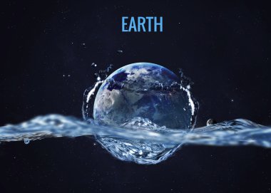 Güneş sistemi gezegen su sıçrama ile geliyor. Nasa tarafından döşenmiş bu görüntü unsurları