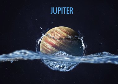 Güneş sistemi gezegen su sıçrama ile geliyor. Nasa tarafından döşenmiş bu görüntü unsurları