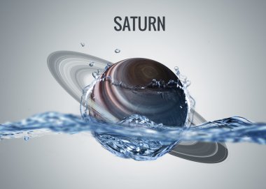Güneş sistemi gezegen su sıçrama ile geliyor. Nasa tarafından döşenmiş bu görüntü unsurları