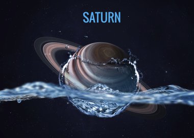 Güneş sistemi gezegen su sıçrama ile geliyor. Nasa tarafından döşenmiş bu görüntü unsurları