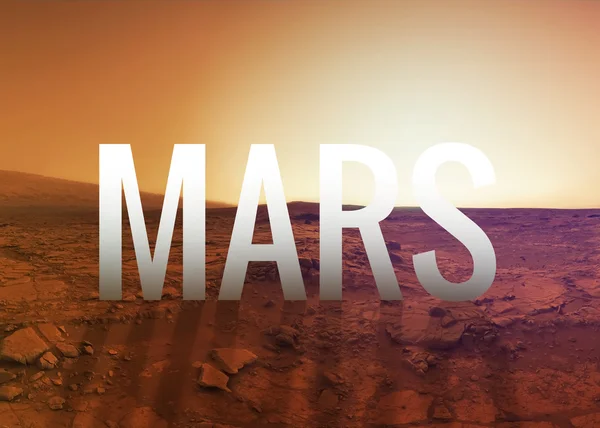 Mars surface. Éléments de cette image fournis par la NASA — Photo