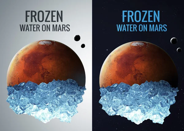 Büyük bilim keşif gezegen Mars'ta sıvı su keşfetti. Nasa tarafından döşenmiş bu görüntü unsurları — Stok fotoğraf