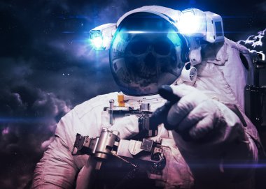 Uzayda Deadastronaut. Nasa tarafından döşenmiş bu görüntü unsurları.