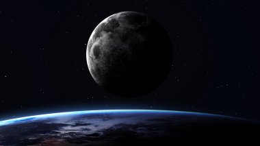 Uzayda Dünya 'nın yüksek çözünürlüklü görüntüsü. NASA tarafından döşenmiş elementler