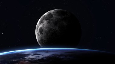 Uzayda Dünya 'nın yüksek çözünürlüklü görüntüsü. NASA tarafından döşenmiş elementler