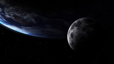 Uzayda Dünya 'nın yüksek çözünürlüklü görüntüsü. NASA tarafından döşenmiş elementler