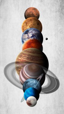 High quality solar system planets. Elements of this image furnished by NASA