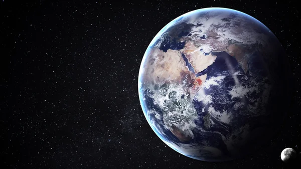 ภาพความละเอียดสูงของโลกในอวกาศ องค์ประกอบที่จัดทําโดยนาซ่า — ภาพถ่ายสต็อก