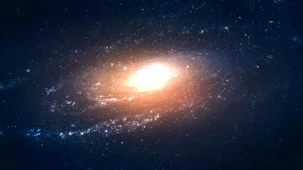 Alta resolución Increíblemente hermosa galaxia espiral en algún lugar en el espacio profundo. Elementos de esta imagen proporcionados por la NASA . — Foto de Stock