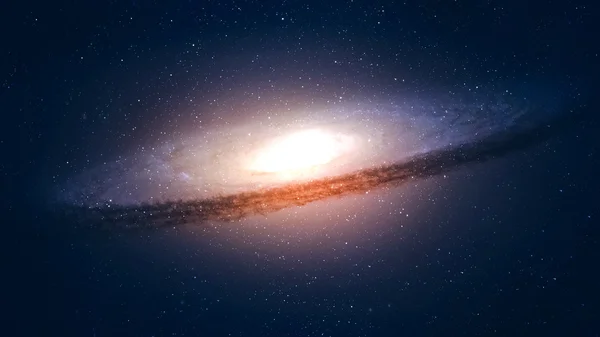 Высокое разрешение Невероятно красивая спиральная галактика где-то в глубоком космосе. Элементы этого изображения предоставлены НАСА . — стоковое фото