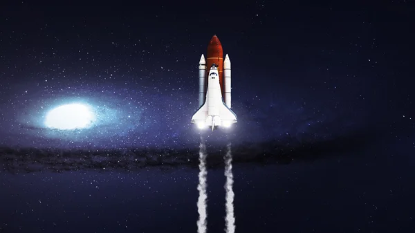 High resolution image of Space shuttle taking off on mission. Elements furnished by NASA — Stockfoto