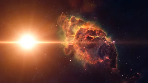 Imaginea unui avion stelar în Nebuloasa Carina. Elemente ale acestei imagini furnizate de NASA — Fotografie, imagine de stoc