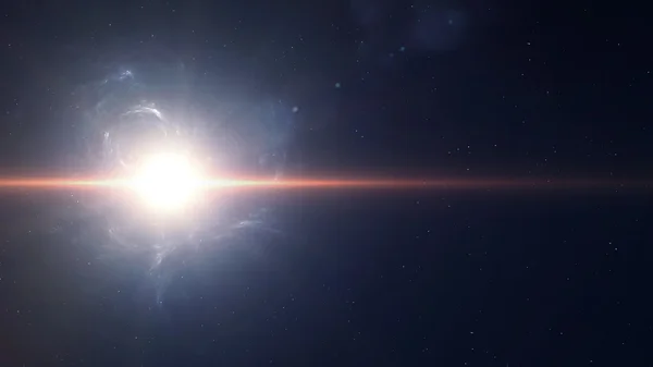 Sunflafe beautiful background in deep space. Elements of this image furnished by NASA — 图库照片