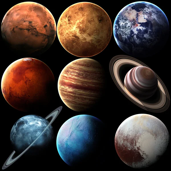 Hight quality isolated solar system planets. Elements of this image furnished by NASA — ストック写真