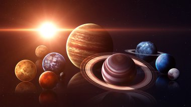 Hight quality isolated solar system planets. Elements of this image furnished by NASA