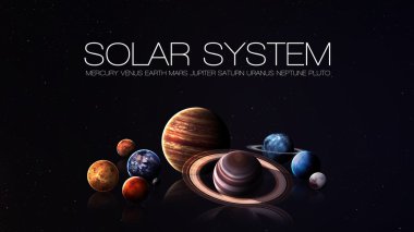 Hight quality isolated solar system planets. Elements of this image furnished by NASA