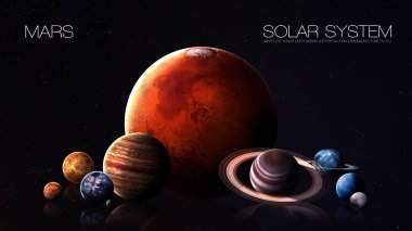 Mars - 5K resolution Infographic presents one of the solar system planet. This image elements furnished by NASA.