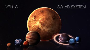 Venus - 5K resolution Infographic presents one of the solar system planet. This image elements furnished by NASA. clipart