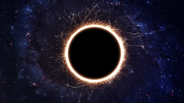 Černá díra ve vesmíru. Prvky tohoto snímku poskytla NASA — Stock fotografie