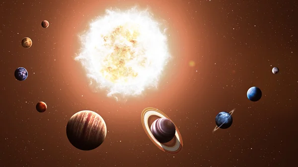 High quality solar system planets. Elements of this image furnished by NASA — Stock fotografie